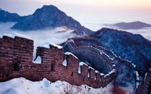 the great wall of china in winter